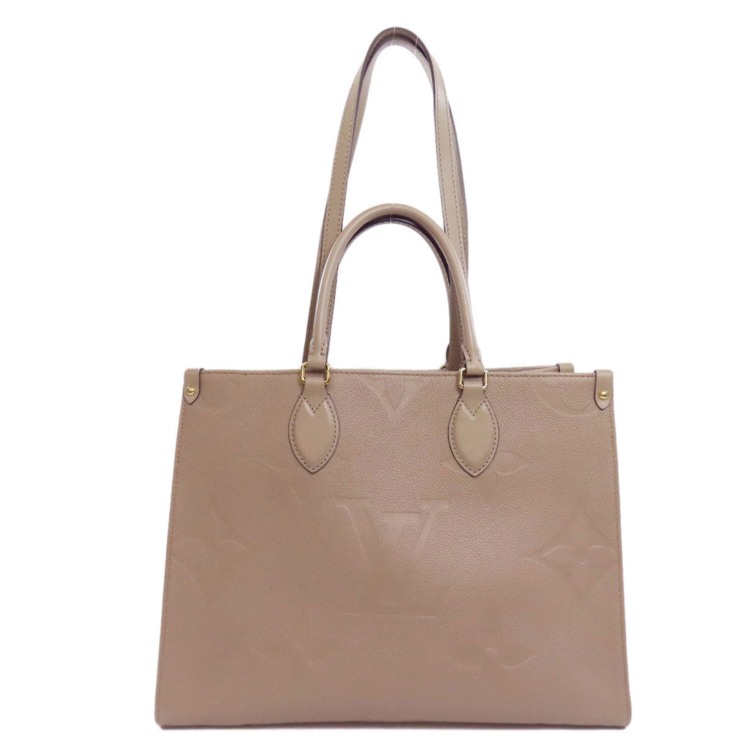 LOUIS VUITTON Tote Bag M45607 Ann Platt beige On the Go MM Women Used Authentic