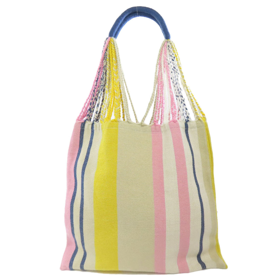 MARNI Handbag canvas beige flower cafe hammock Women Used Authentic