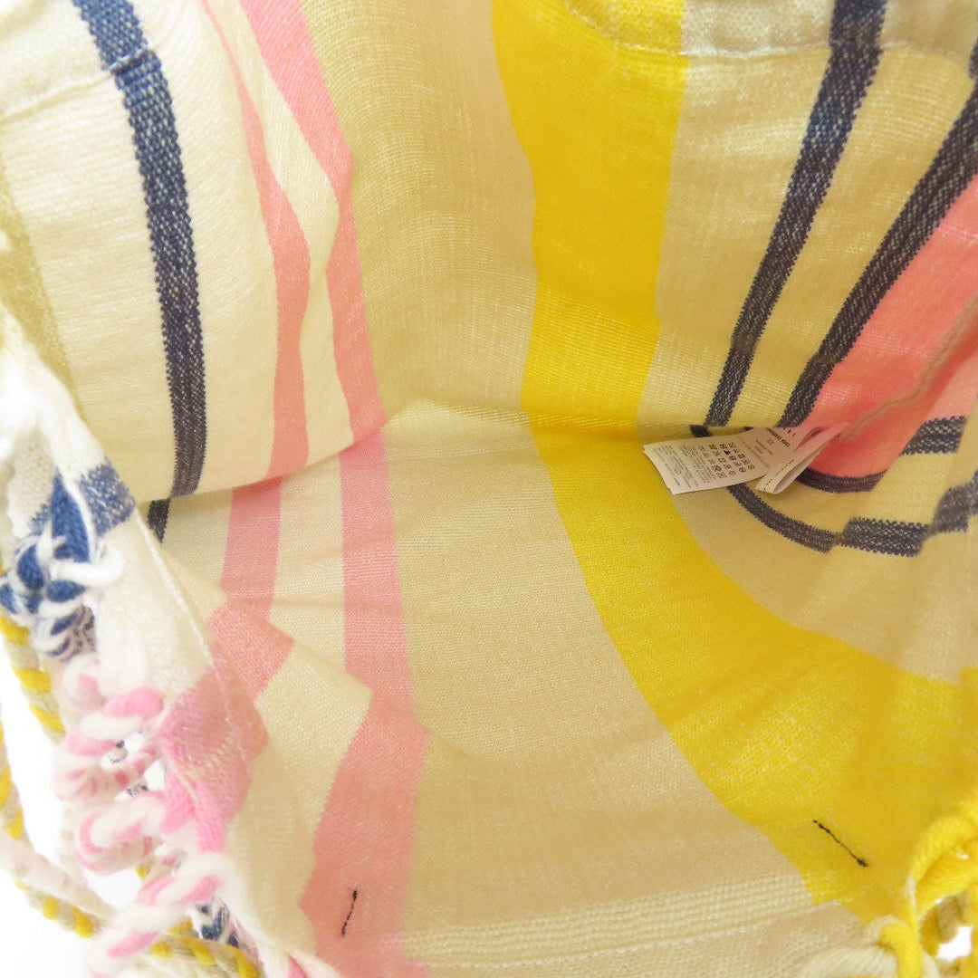 MARNI Handbag canvas beige flower cafe hammock Women Used Authentic