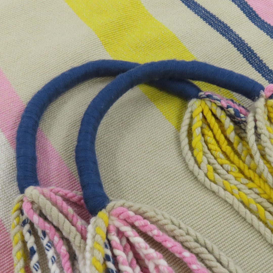 MARNI Handbag canvas beige flower cafe hammock Women Used Authentic