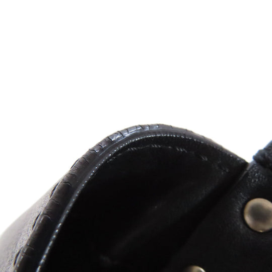 VALENTINO Handbag leather black Studs 2WAY Women Used Authentic