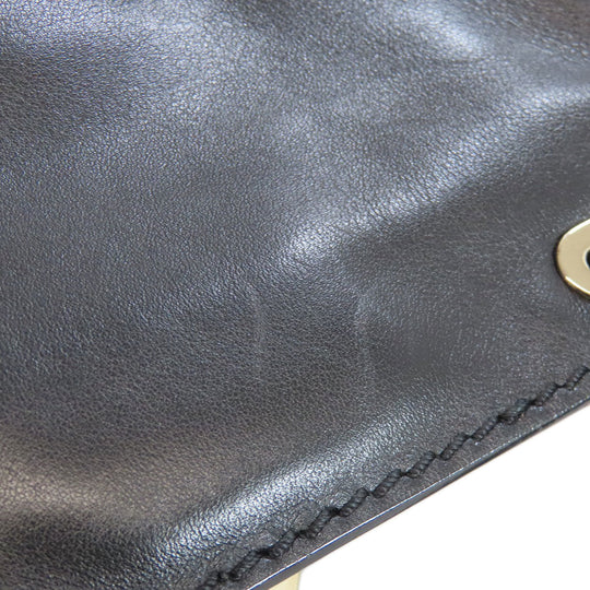 VALENTINO Handbag leather black Studs 2WAY Women Used Authentic