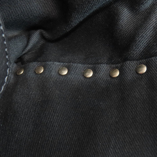 VALENTINO Handbag leather black Studs 2WAY Women Used Authentic