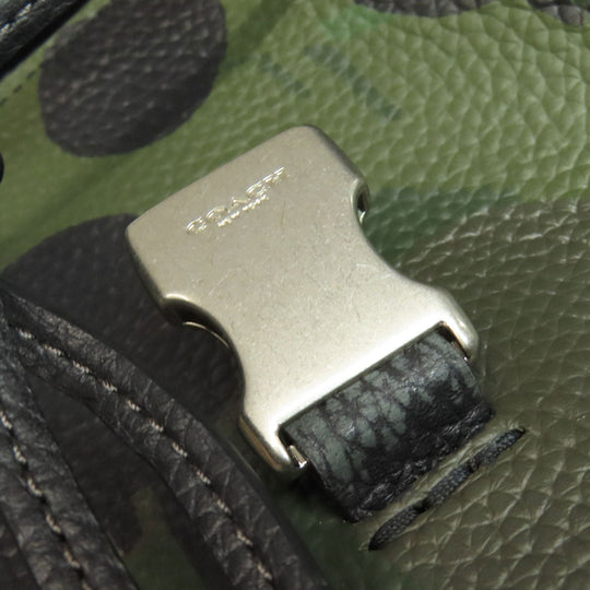 COACH Backpack 72000 leather green camouflage