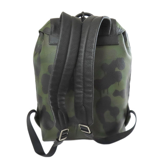 COACH Backpack 72000 leather green camouflage