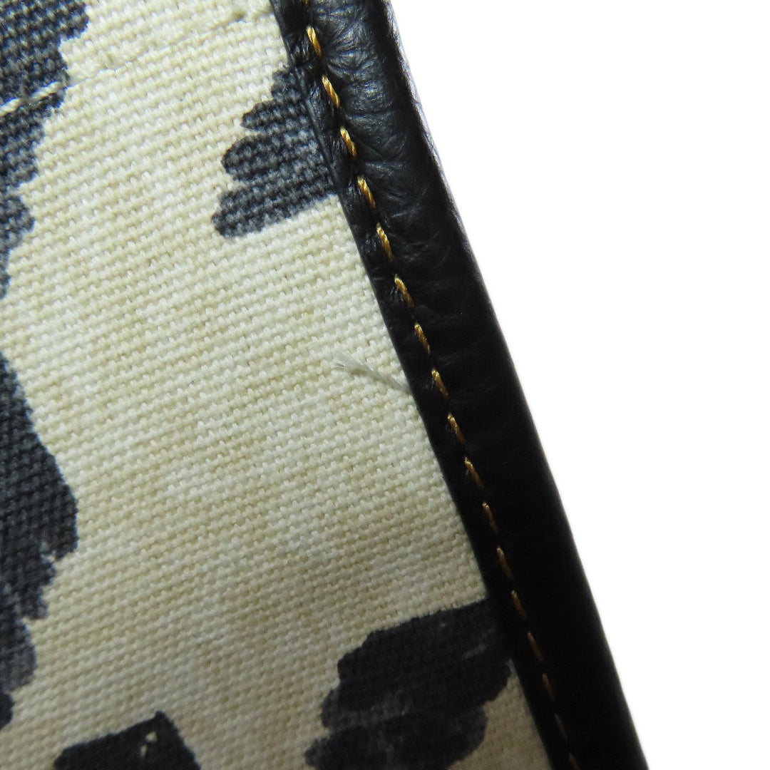 COACH Handbag CJ624 canvas black Dempsey Tote 40 Houndstooth Print and Patch 2WAY Women Used Authentic