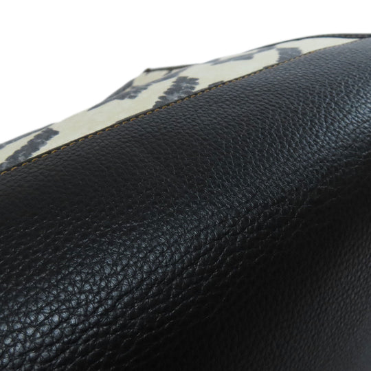 COACH Handbag CJ624 canvas black Dempsey Tote 40 Houndstooth Print and Patch 2WAY Women Used Authentic