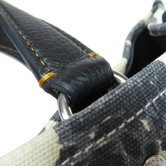 COACH Handbag CJ624 canvas black Dempsey Tote 40 Houndstooth Print and Patch 2WAY Women Used Authentic