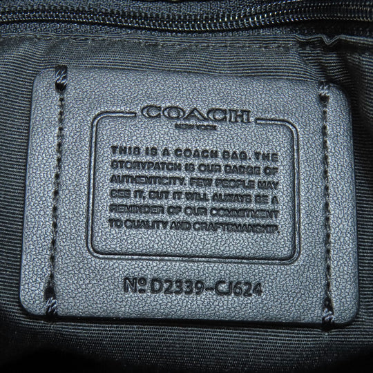 COACH Handbag CJ624 canvas black Dempsey Tote 40 Houndstooth Print and Patch 2WAY Women Used Authentic