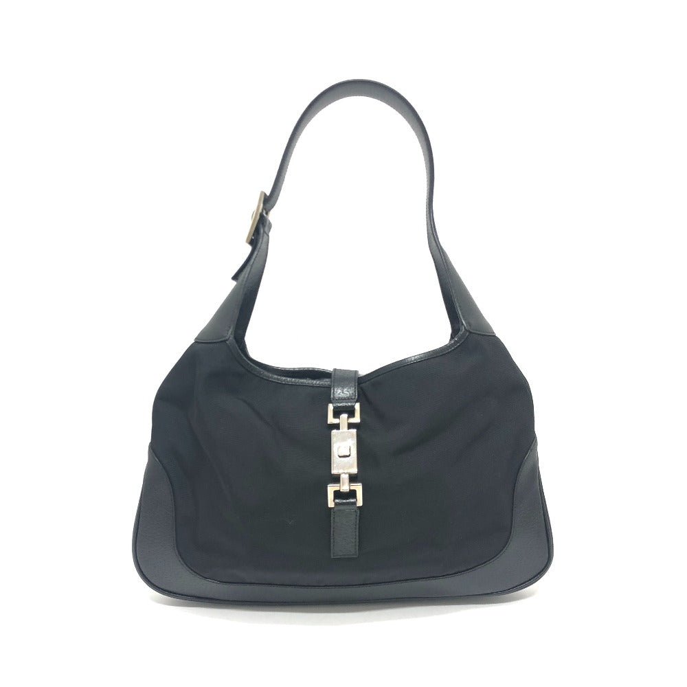 GUCCI Shoulder Bag 001�E3306 Nylon, Leather black Jackie Women Used Authentic