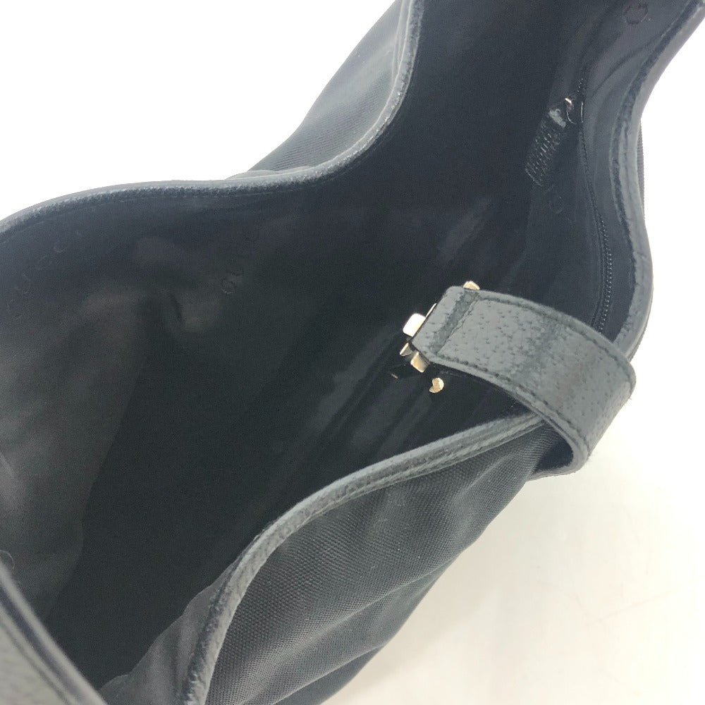 GUCCI Shoulder Bag 001�E3306 Nylon, Leather black Jackie Women Used Authentic