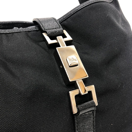 GUCCI Shoulder Bag 001�E3306 Nylon, Leather black Jackie Women Used Authentic