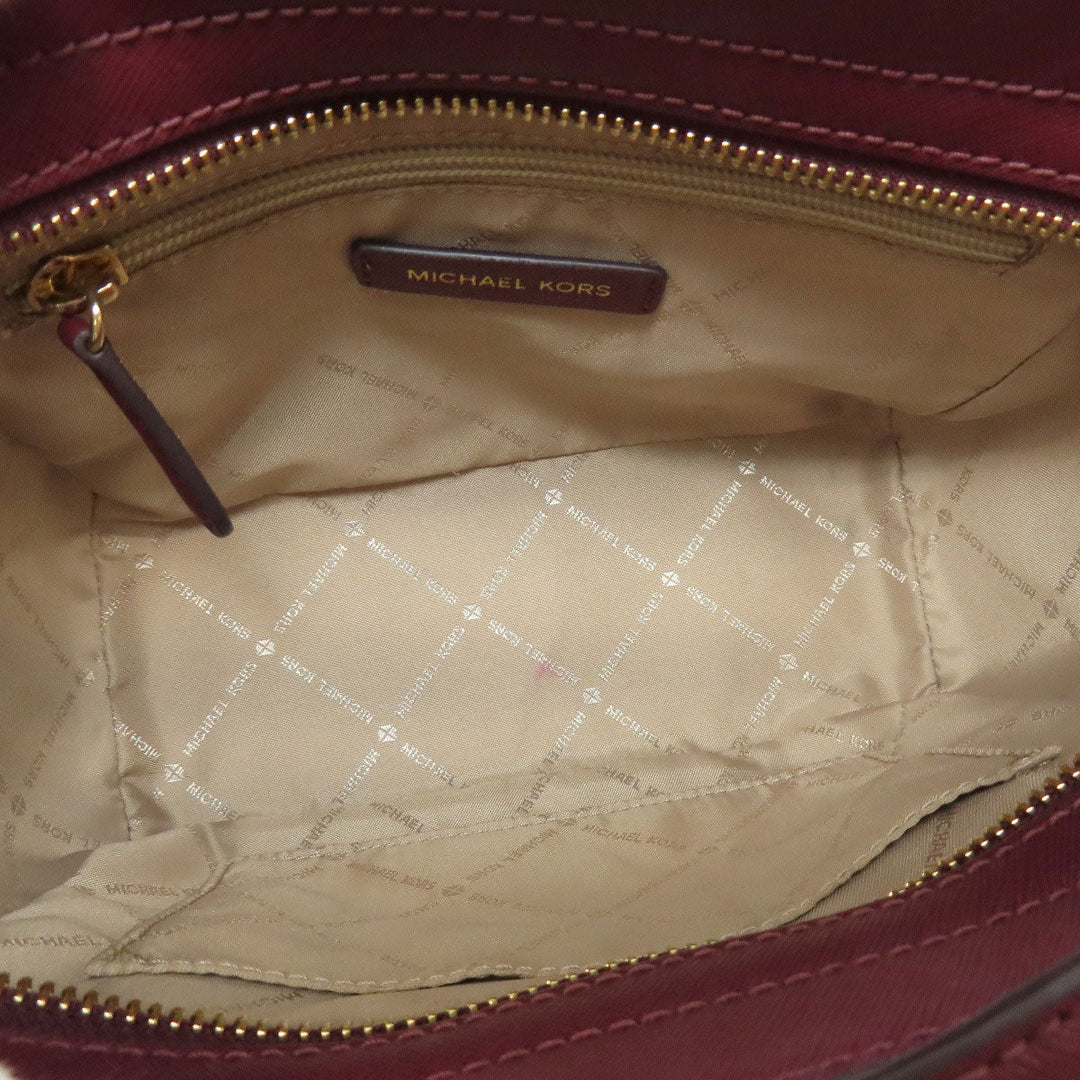 MICHAEL KORS Shoulder Bag PVC Red logo Women Used Authentic