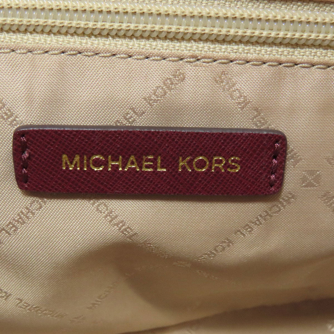 MICHAEL KORS Shoulder Bag PVC Red logo Women Used Authentic