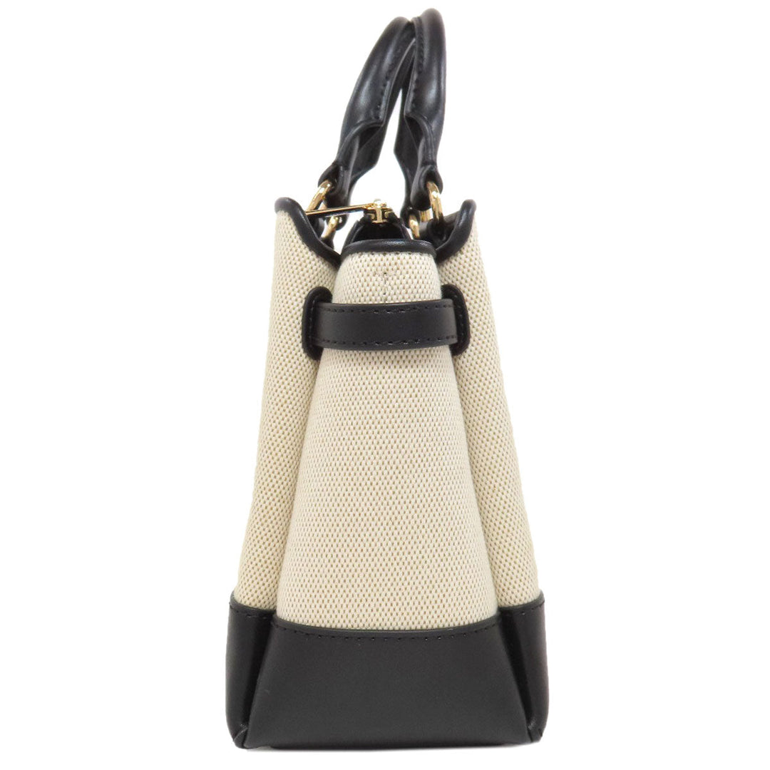 MICHAEL KORS Handbag canvas black 2WAY Women Used Authentic