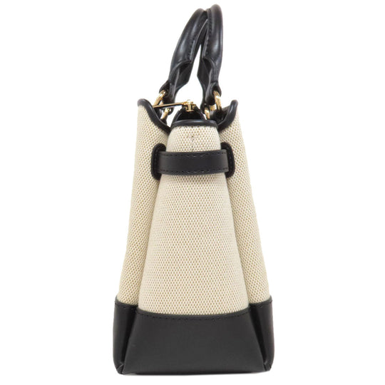 MICHAEL KORS Handbag canvas black 2WAY Women Used Authentic