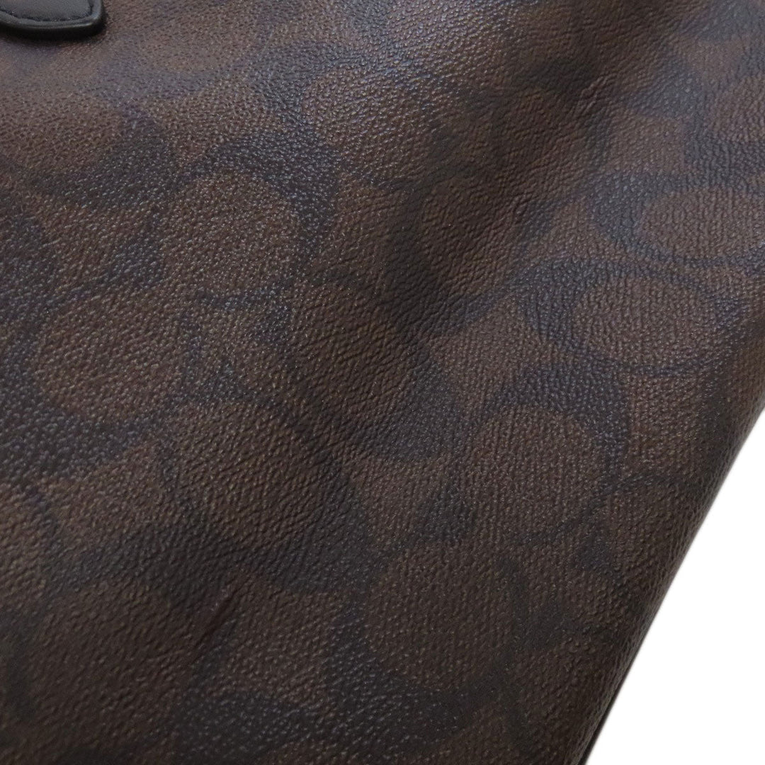 COACH Tote Bag F57842 PVC Brown Signature Women Used Authentic