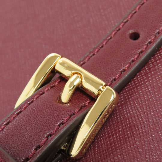 MICHAEL KORS Handbag leather Red VINCENT Crossbody with Card Case 2WAY Women Used Authentic