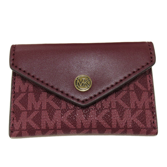 MICHAEL KORS Handbag leather Red VINCENT Crossbody with Card Case 2WAY Women Used Authentic