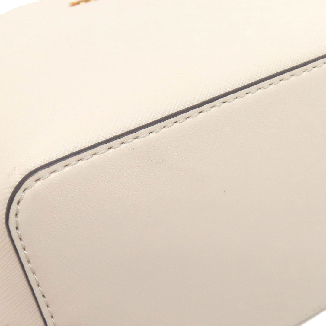 MICHAEL KORS Handbag leather white Platt 2WAY Women Used Authentic