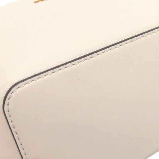 MICHAEL KORS Handbag leather white Platt 2WAY Women Used Authentic