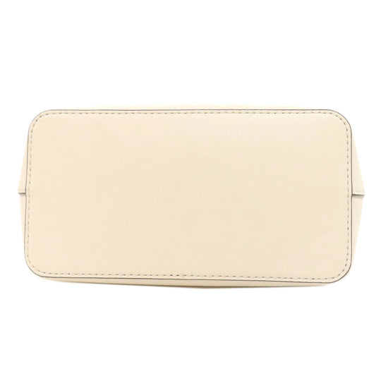 MICHAEL KORS Handbag leather white Platt 2WAY Women Used Authentic