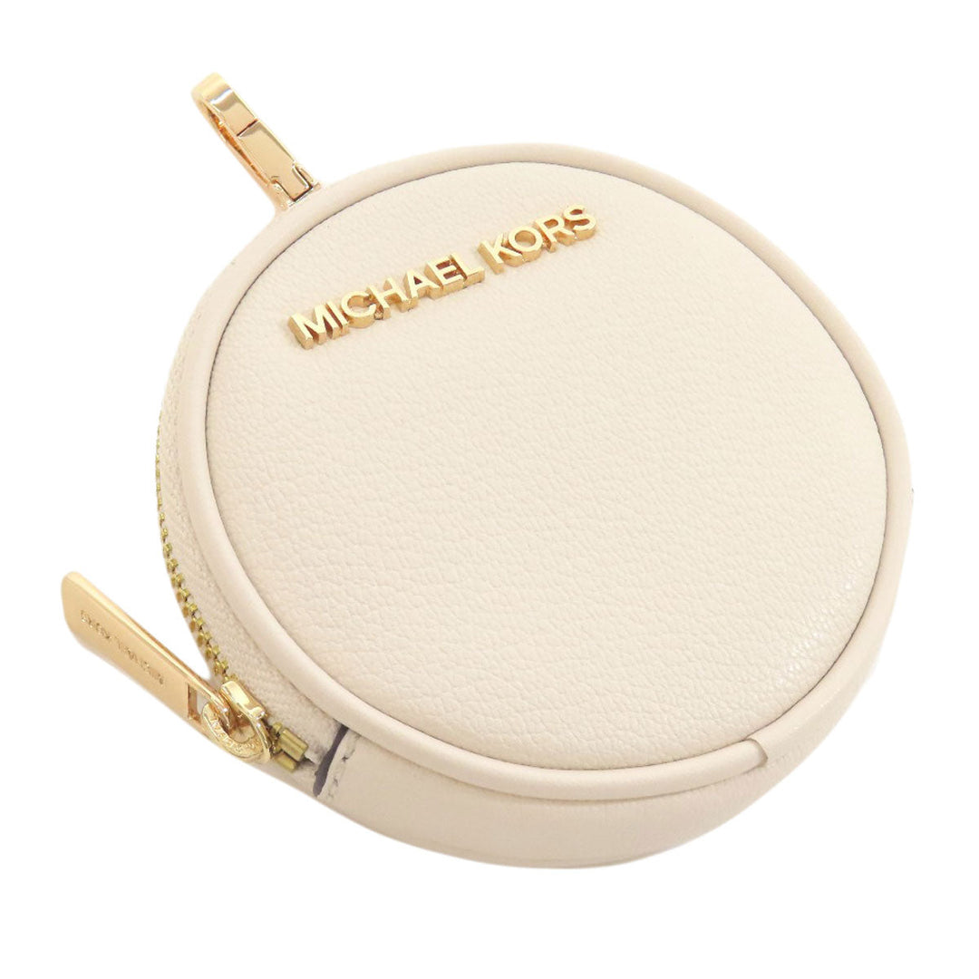 MICHAEL KORS Handbag leather white Platt 2WAY Women Used Authentic