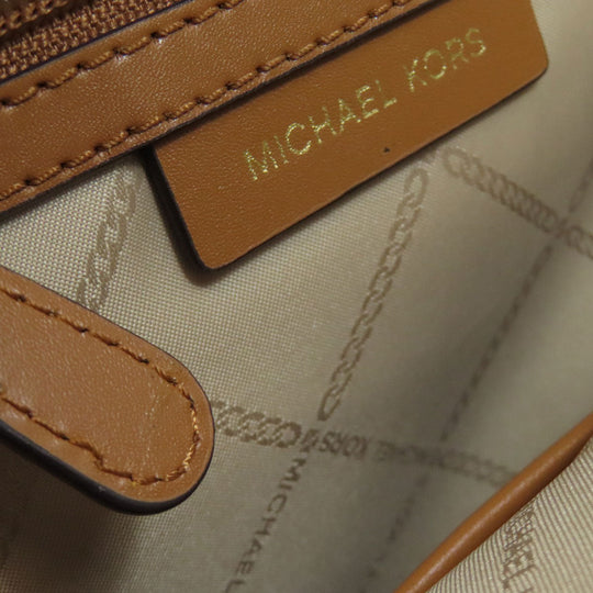 MICHAEL KORS Backpack PVC white MK signature Women Used Authentic