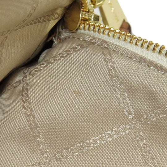 MICHAEL KORS Backpack PVC white MK signature Women Used Authentic