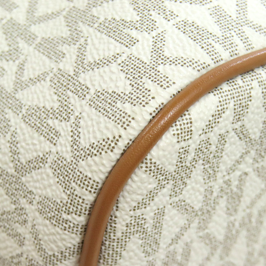 MICHAEL KORS Backpack PVC white MK signature Women Used Authentic