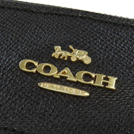 COACH Handbag F24549 leather black 2WAY Women Used Authentic