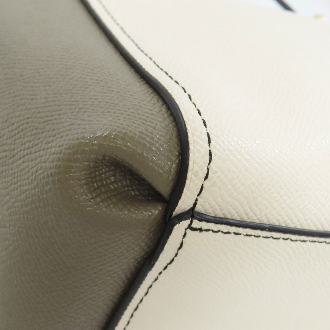 COACH Handbag F24549 leather black 2WAY Women Used Authentic