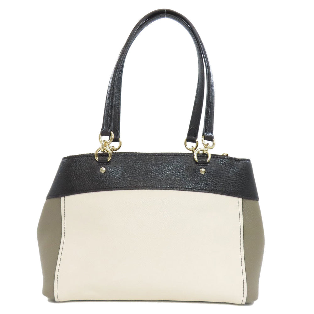 COACH Handbag F24549 leather black 2WAY Women Used Authentic