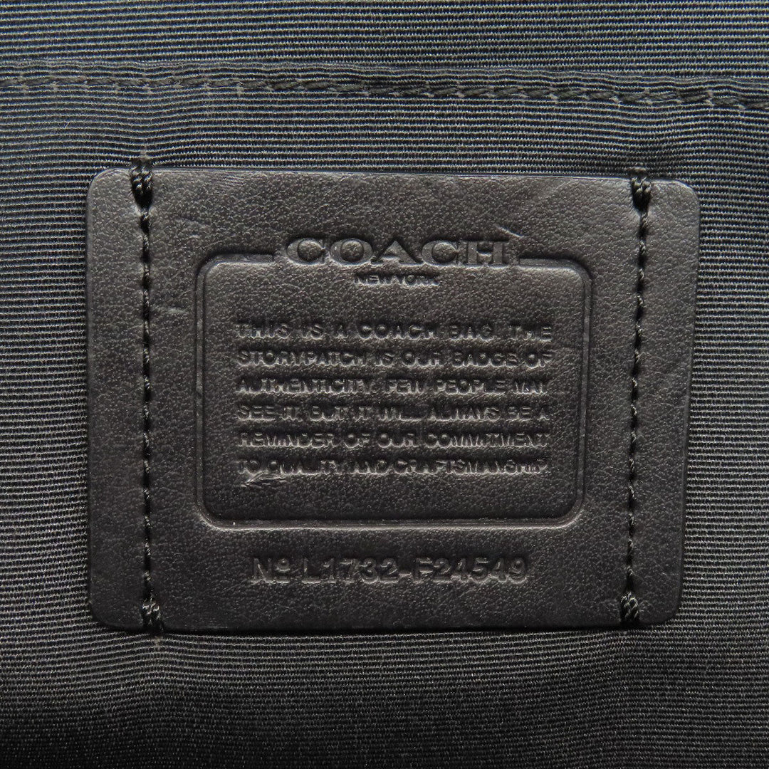 COACH Handbag F24549 leather black 2WAY Women Used Authentic