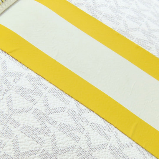 MICHAEL KORS Backpack PVC white MK Signature Stripes Women Used Authentic