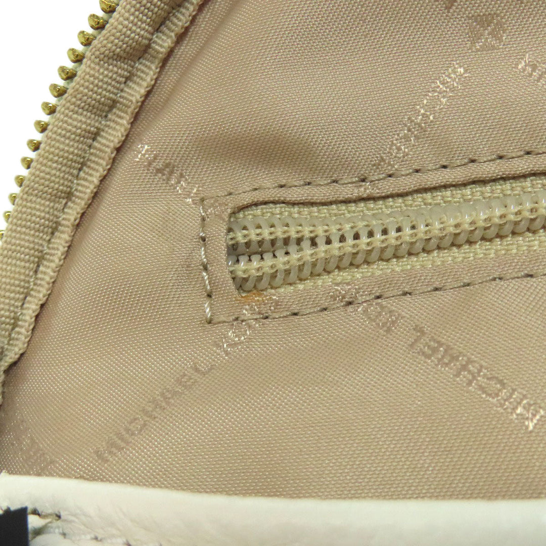 MICHAEL KORS Backpack PVC white MK Signature Stripes Women Used Authentic