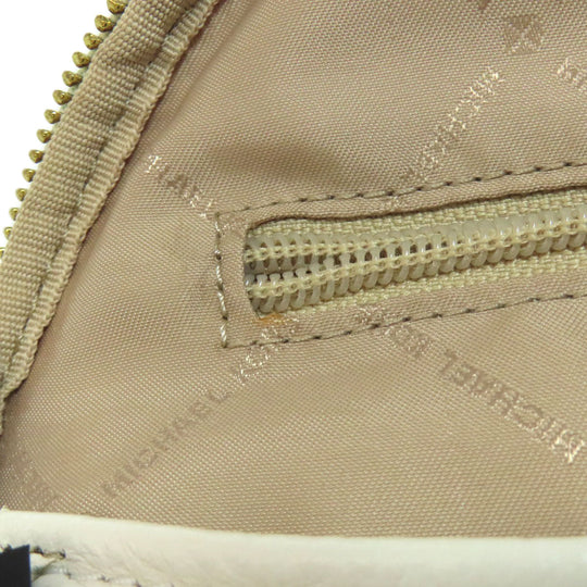 MICHAEL KORS Backpack PVC white MK Signature Stripes Women Used Authentic