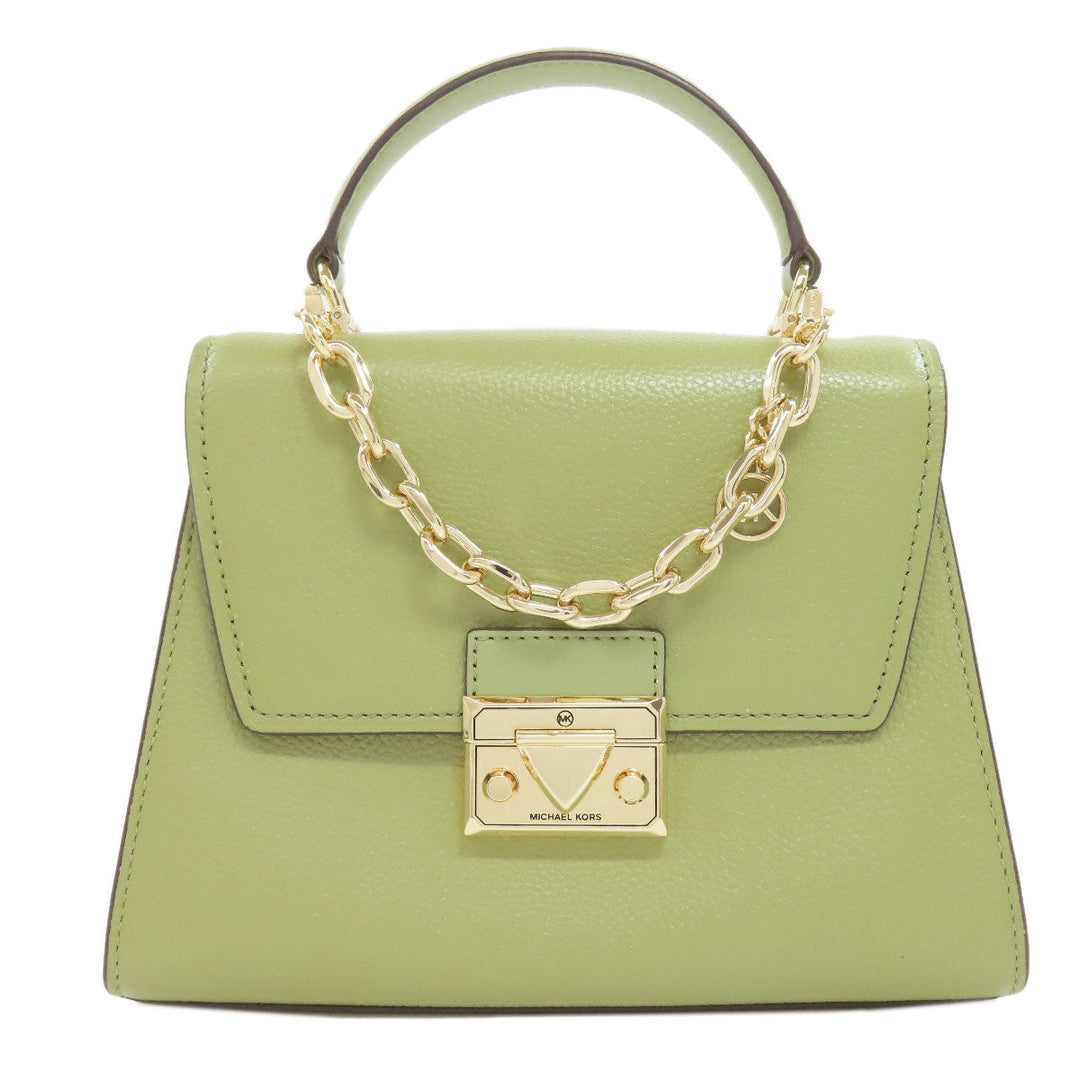 MICHAEL KORS Handbag PVC green logo Women Used Authentic