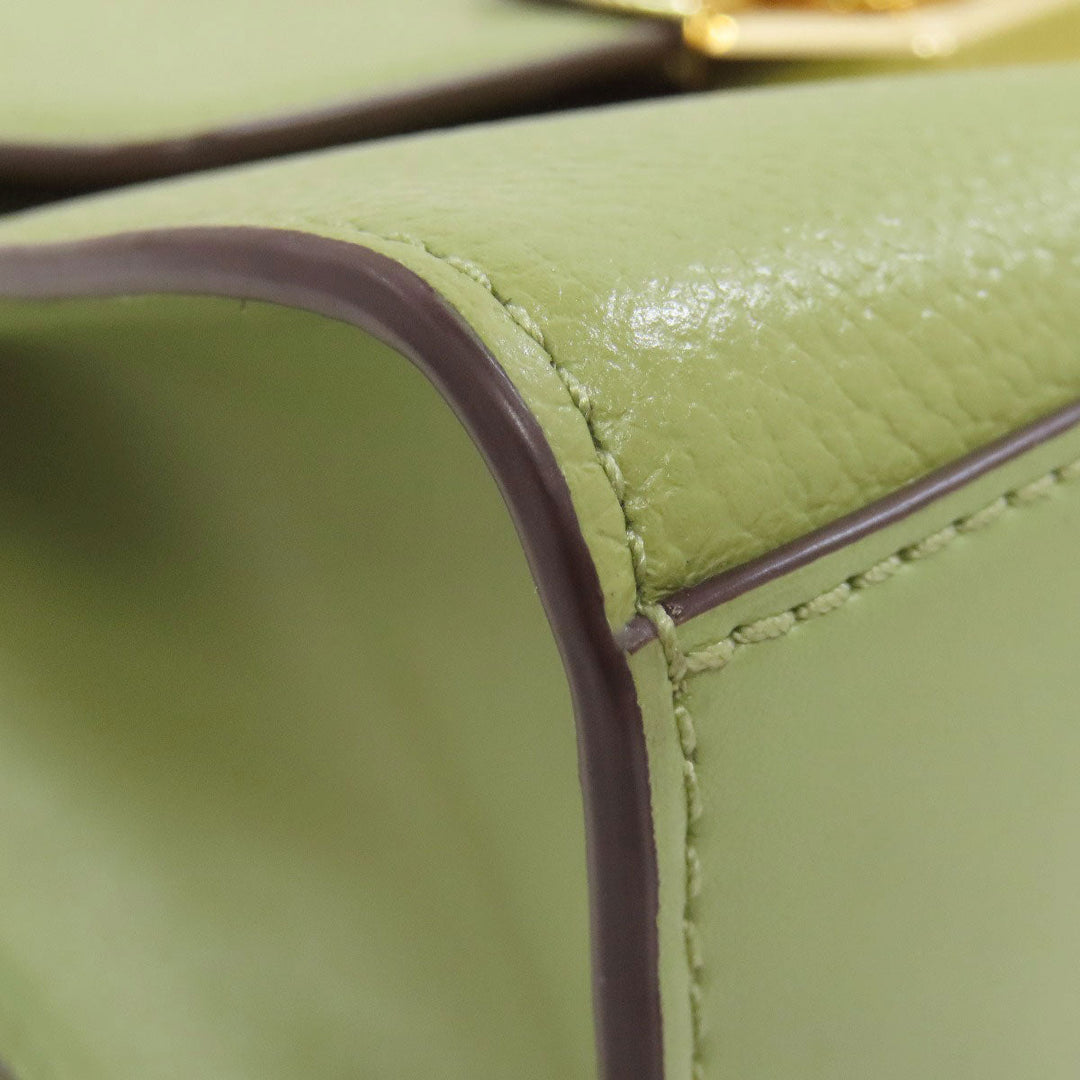 MICHAEL KORS Handbag PVC green logo Women Used Authentic