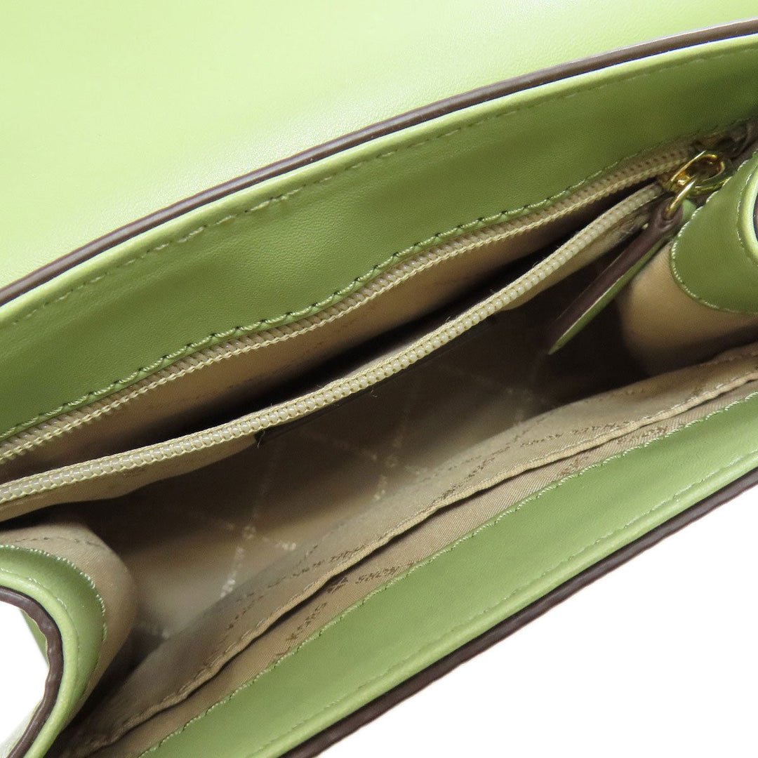 MICHAEL KORS Handbag PVC green logo Women Used Authentic