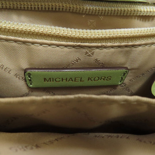 MICHAEL KORS Handbag PVC green logo Women Used Authentic