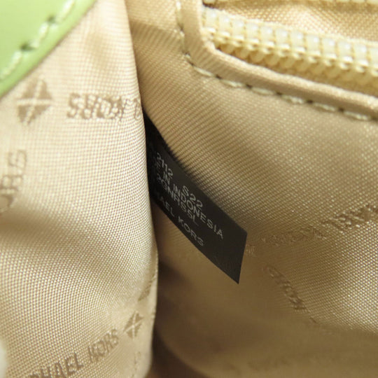 MICHAEL KORS Handbag PVC green logo Women Used Authentic