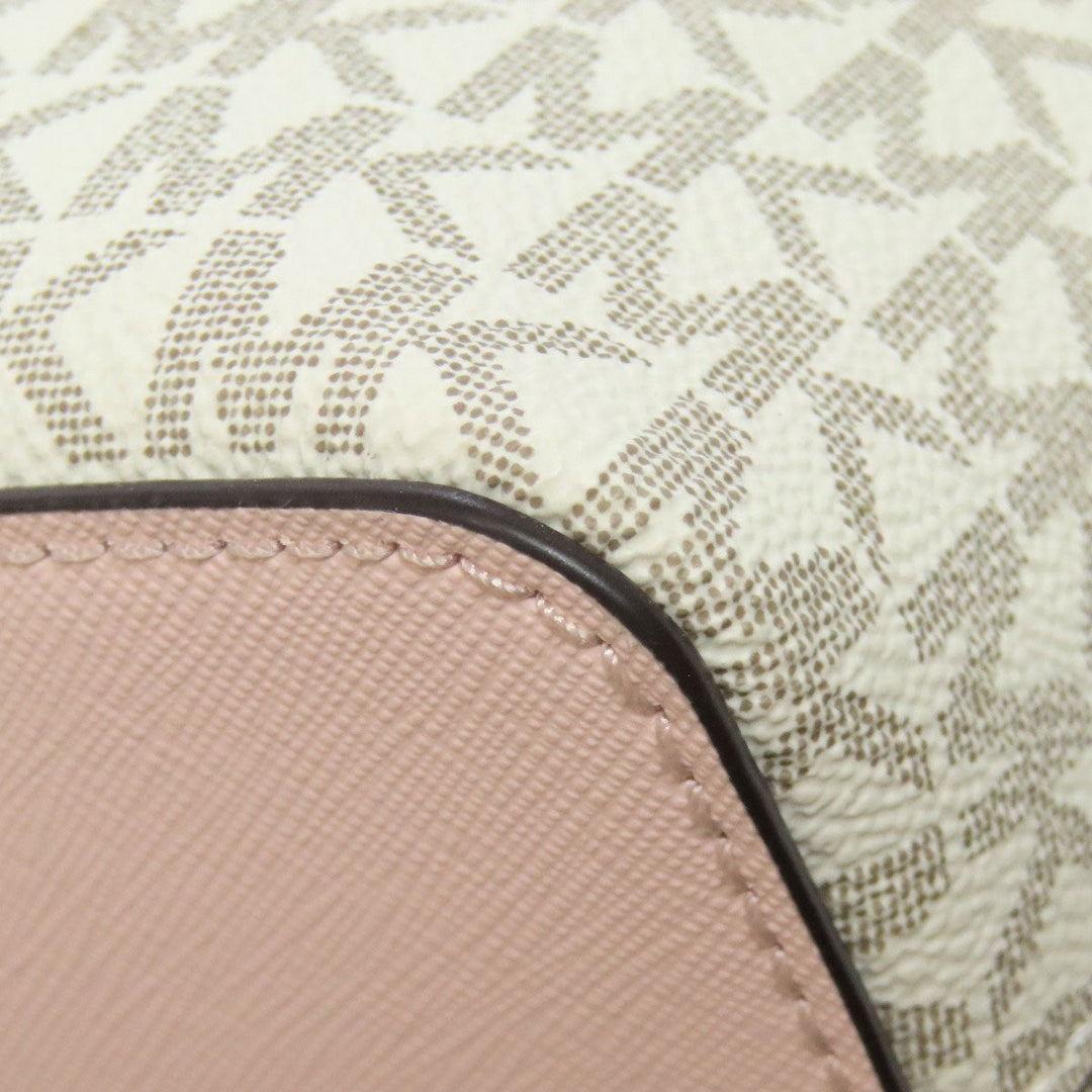 MICHAEL KORS Shoulder Bag 35F1GTVC6B PVC white MK signature
