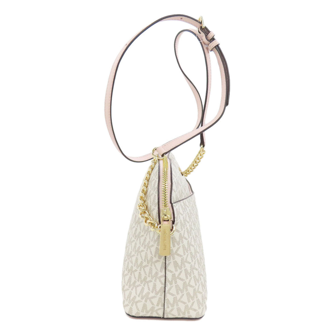MICHAEL KORS Shoulder Bag 35F1GTVC6B PVC white MK signature