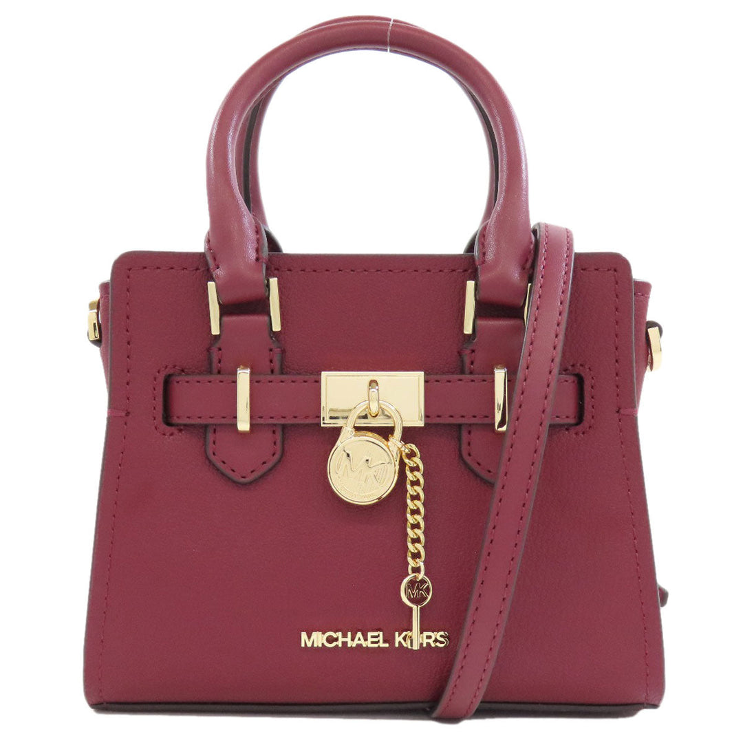 MICHAEL KORS Handbag PVC Red MK Signature 2WAY Women Used Authentic