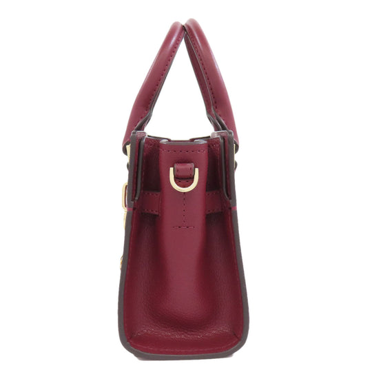 MICHAEL KORS Handbag PVC Red MK Signature 2WAY Women Used Authentic