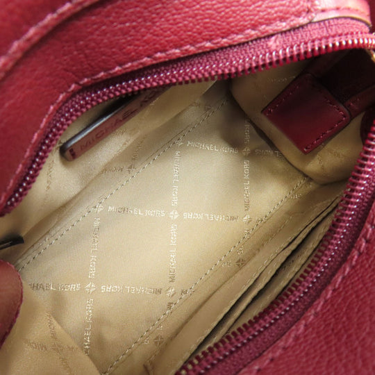 MICHAEL KORS Handbag PVC Red MK Signature 2WAY Women Used Authentic