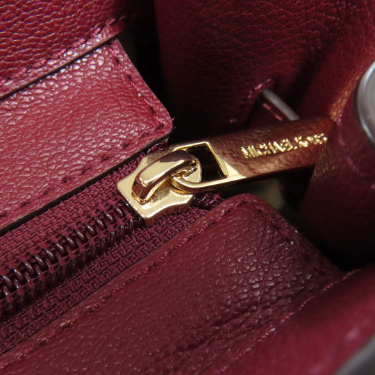 MICHAEL KORS Handbag PVC Red MK Signature 2WAY Women Used Authentic