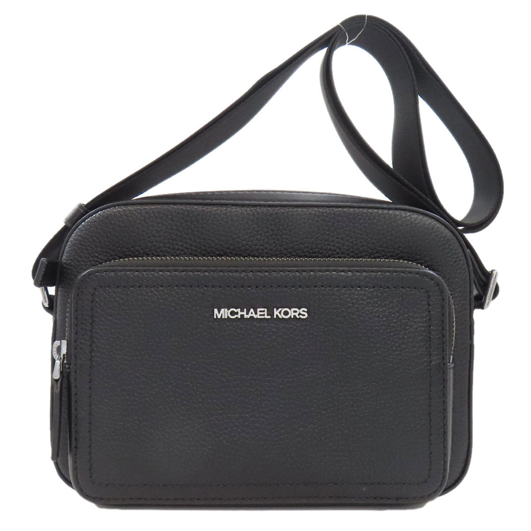 MICHAEL KORS Shoulder Bag leather black logo Women Used Authentic