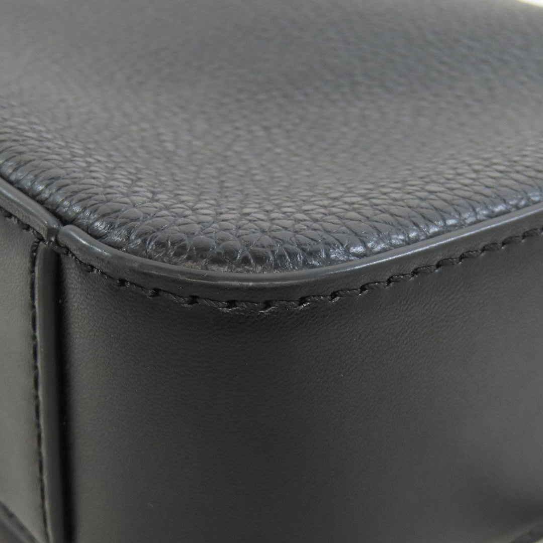 MICHAEL KORS Shoulder Bag leather black logo Women Used Authentic